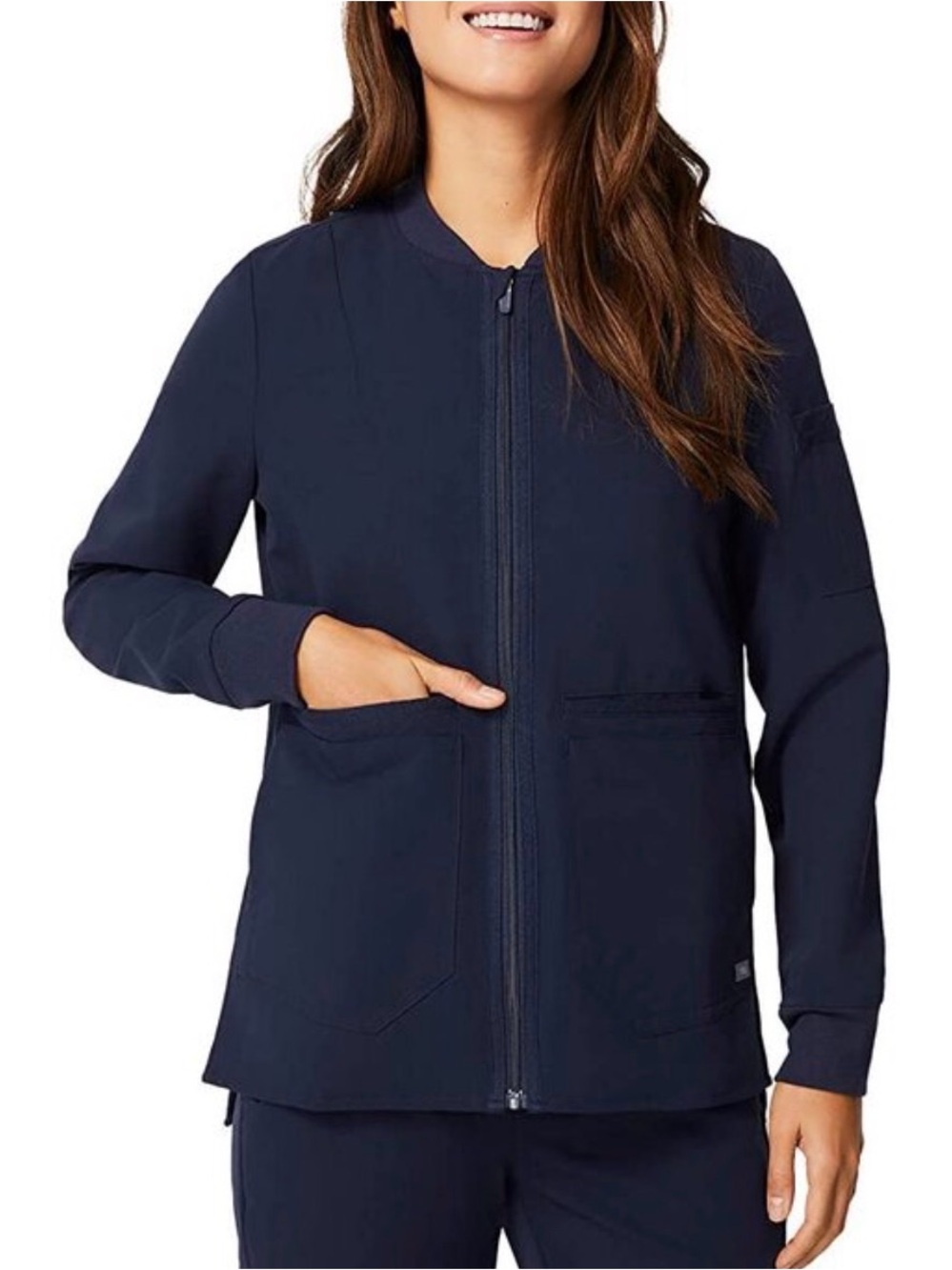 FIGS Women’s Bellery Scrub Jacket, Navy